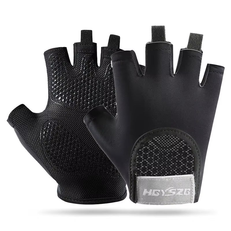 1Pair Workout Gloves Men Women Gym Lifting Fitness Climbing Exercises Work Out Wrist Belt Shock Absorb Foam Pad Palm Crossfit