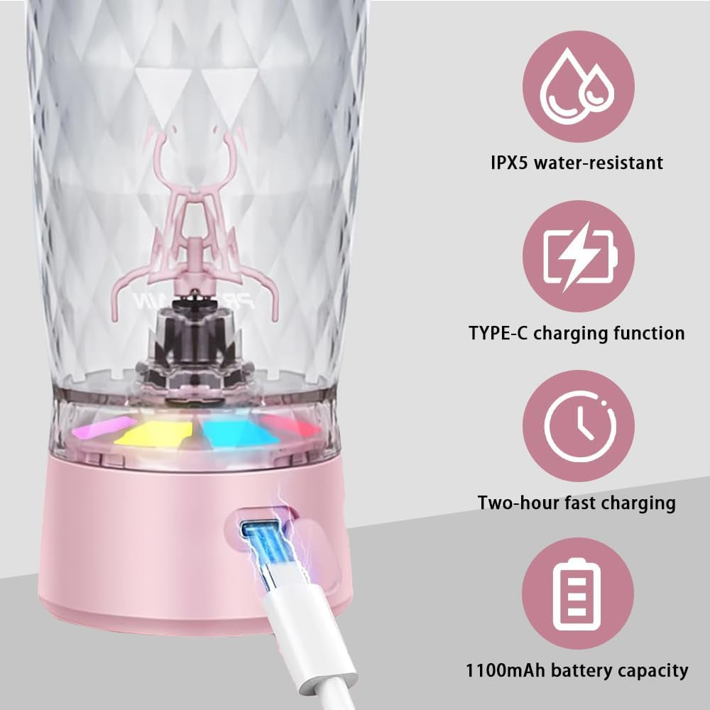 Electric Protein Shaker Bottle, 22Oz Bpa-Free Tritan