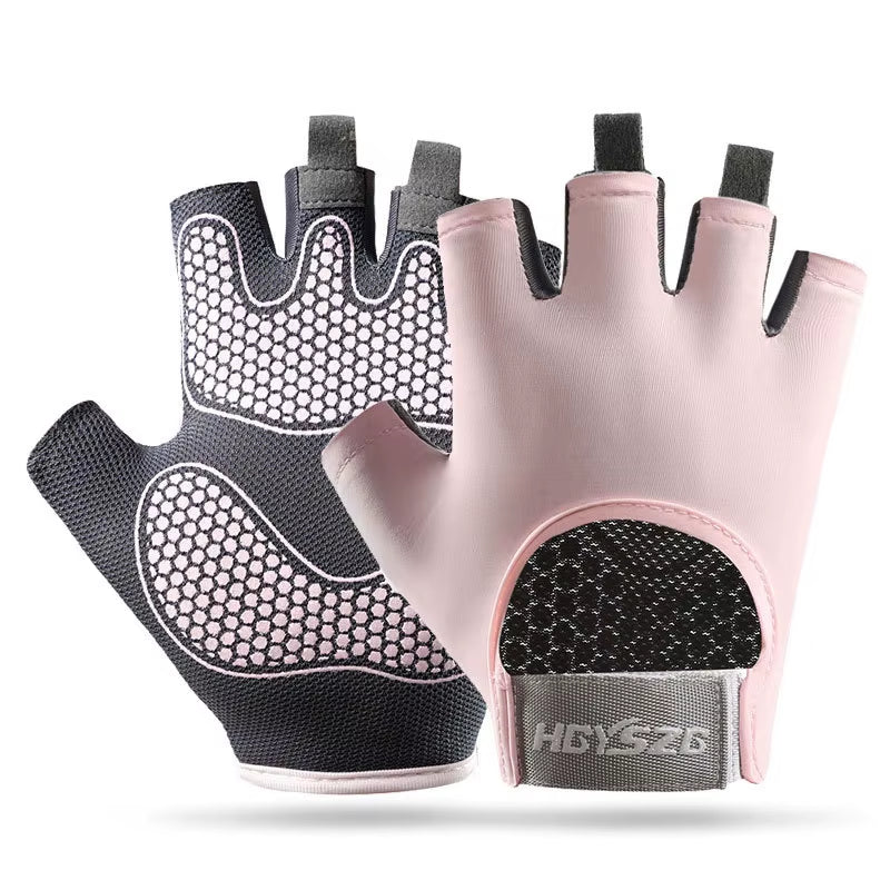 1Pair Workout Gloves Men Women Gym Lifting Fitness Climbing Exercises Work Out Wrist Belt Shock Absorb Foam Pad Palm Crossfit